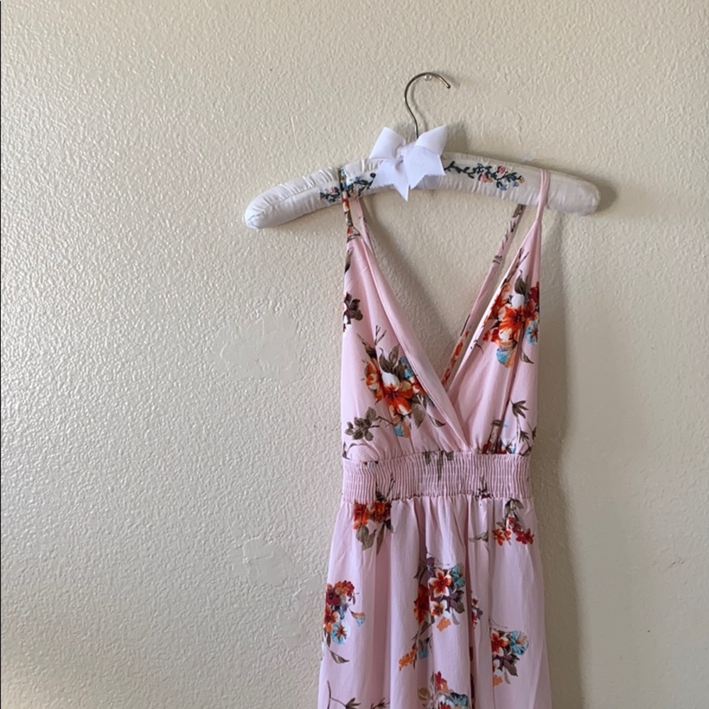 Pink long dress